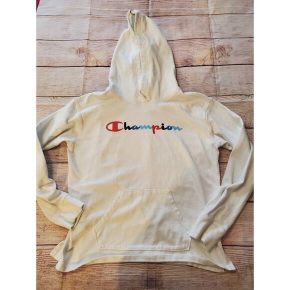 Champion lightweight Hoodie Womens Extra Small XS white Sweatshirt Hooded - Picture 1 of 9